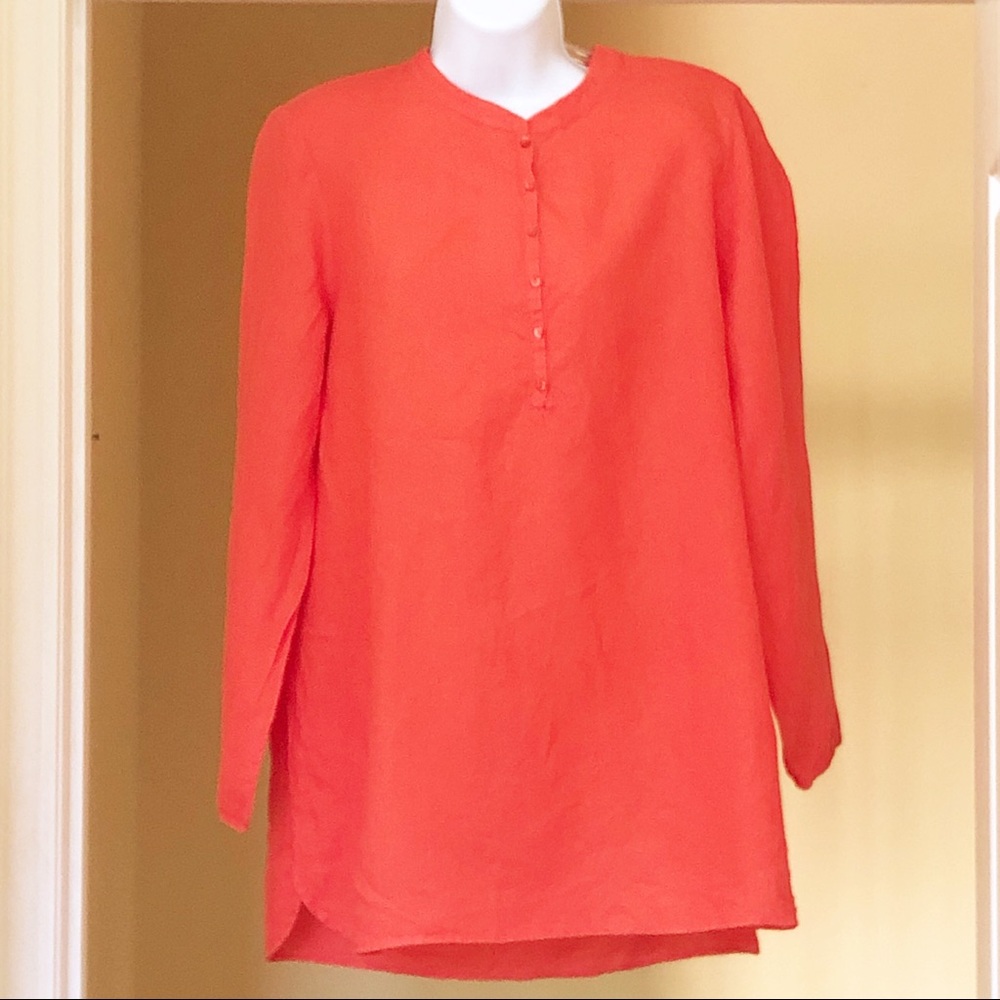 Eileen Fisher Linen Tunic Organic Lagenlook Size L